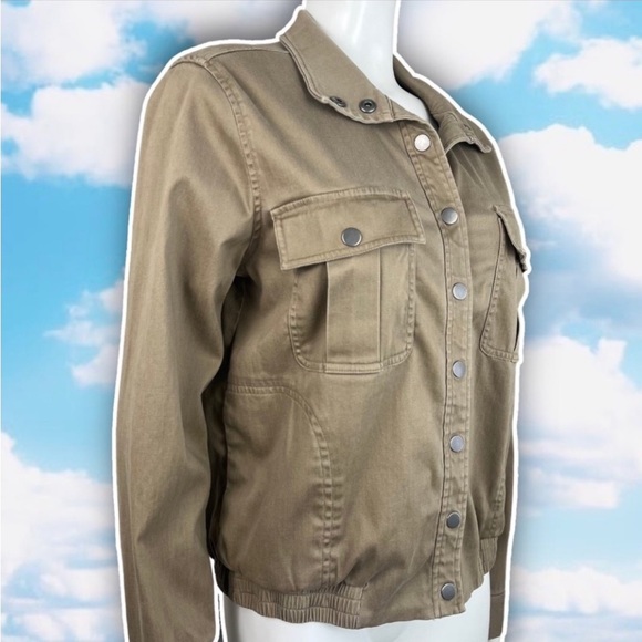 PENDLETON Malin Snap Front Barn Coat Jacket Tencel Khaki Utility Cargo Surplus - Picture 6 of 14